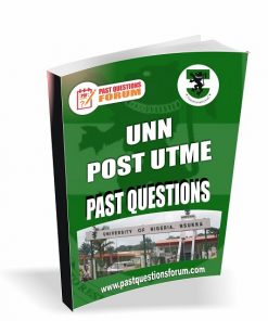 University of Nigeria UNN Post UTME Past Questions and Answers PDF Download 2022/2023
