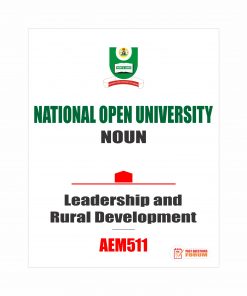 AEM511 - Leadership and Rural Development (october-2019)