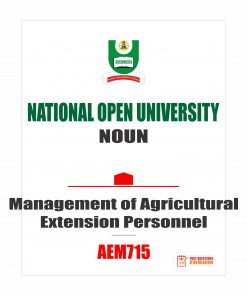 AEM715 - Management of Agricultural Extension Personnel (october-2019)