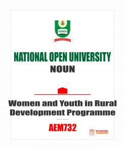 AEM732 - Women and Youth in Rural Development Programme (october-2019)