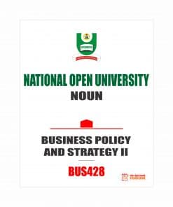 BUS428 - BUSINESS POLICY AND STRATEGY II (october-2019)