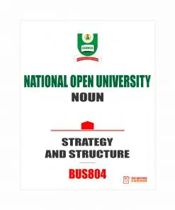 BUS804 - STRATEGY AND STRUCTURE (october-2019)