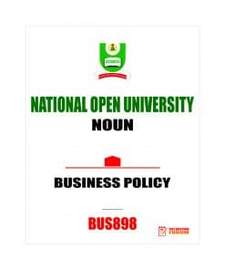 BUS898 - BUSINESS POLICY (october-2019)