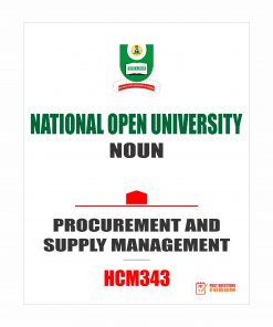HCM343 - PROCUREMENT AND SUPPLY MANAGEMENT (october-2019)