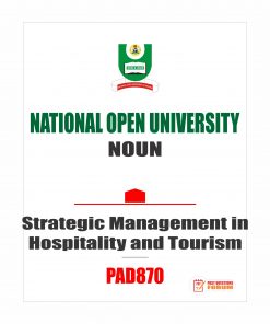 HCM441 - Strategic Management in Hospitality and Tourism (october-2019)