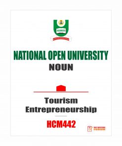 HCM442 - Tourism Entrepreneurship (october-2019)