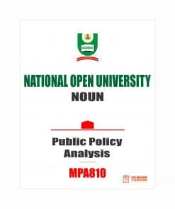 MPA810 - Public Policy Analysis (2020)