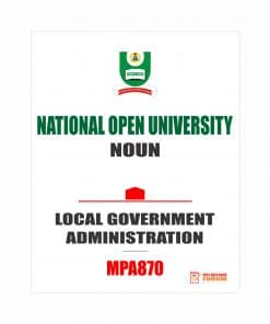 MPA870 - LOCAL GOVERNMENT ADMINISTRATION (october-2019)