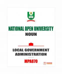 PAD870 - LOCAL GOVERNMENT ADMINISTRATION (july-2018)