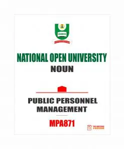 MPA871 - PUBLIC PERSONNEL MANAGEMENT (october-2019)