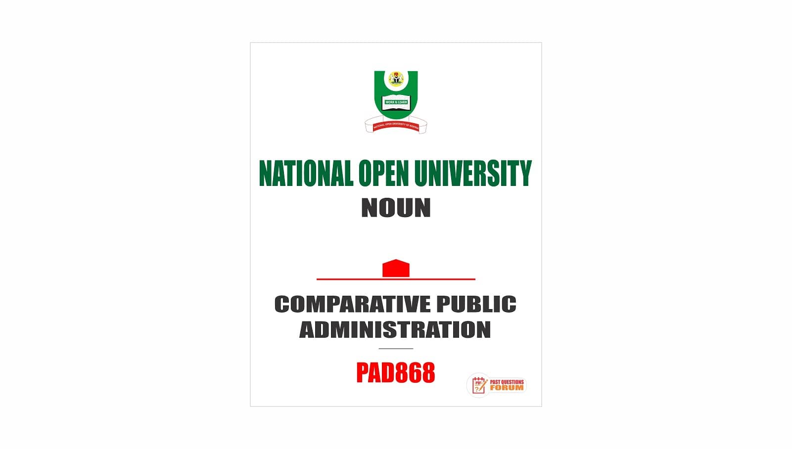 COMPARATIVE PUBLIC ADMINISTRATION