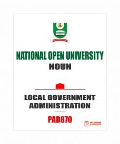 PAD870 - LOCAL GOVERNMENT ADMINISTRATION (january-2018)