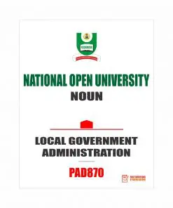 PAD870 - LOCAL GOVERNMENT ADMINISTRATION (january-2018)