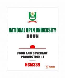 FOOD AND BEVERAGE PRODUCTION