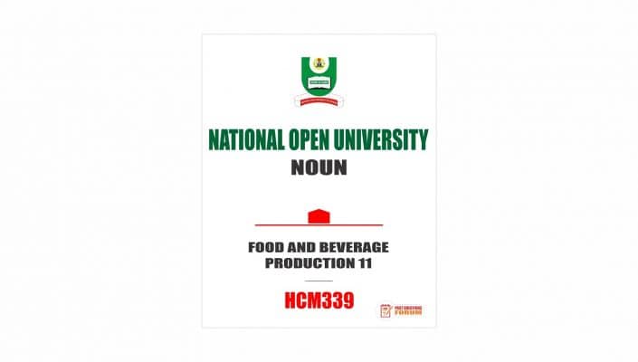 FOOD AND BEVERAGE PRODUCTION