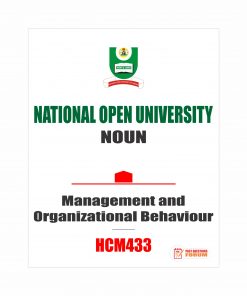 HCM433 - Management and Organizational Behaviour (october-2019)