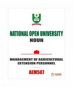 AEM507 - Management of Agricultural Extension Personnel (october-2019)
