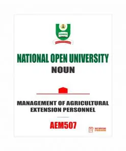 AEM507 - Management of Agricultural Extension Personnel (october-2019)