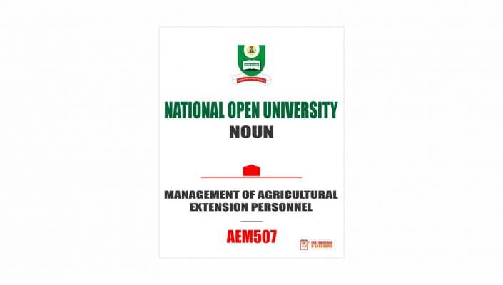 Management of Agricultural Extension Personnel