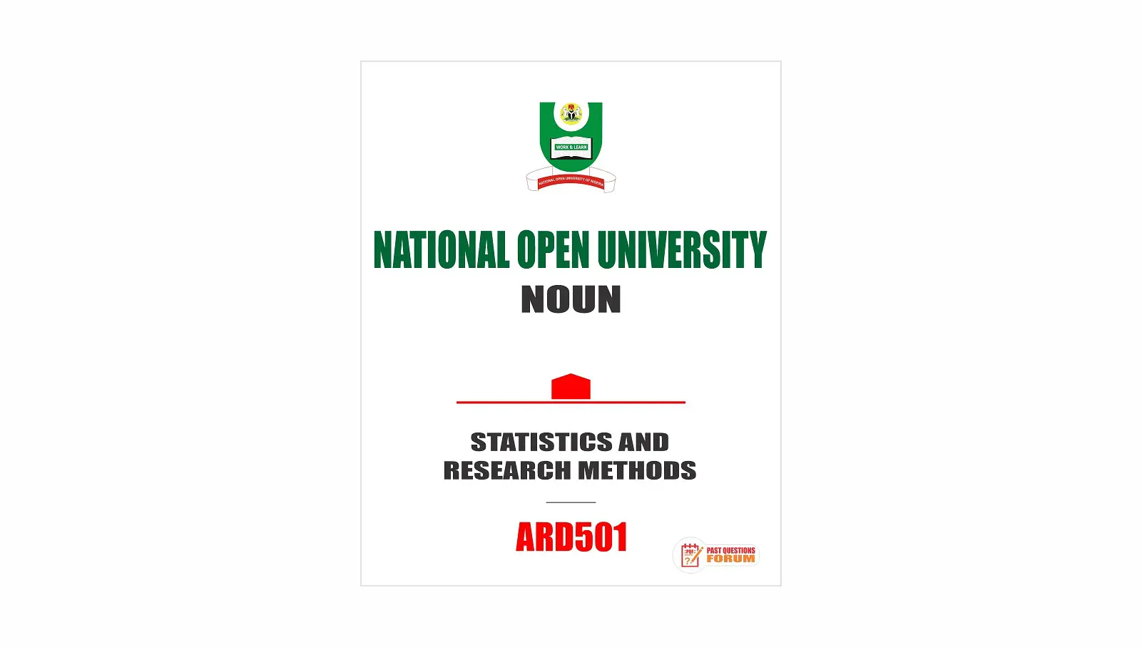 ARD501 - Statistics and Research Methods (october-2019)